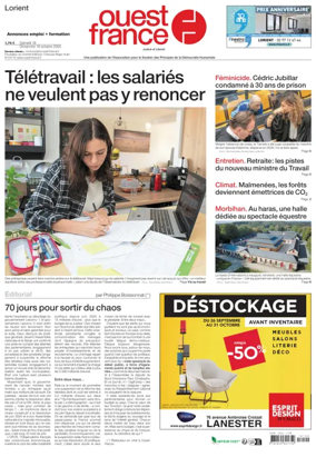 Cover of Ouest France (Lorient)