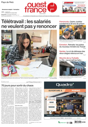 Cover of Ouest France (Pornic / Pays de Retz)