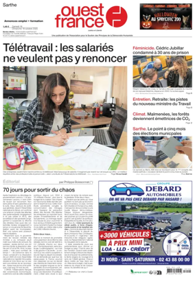 Cover of Ouest France (Sarthe)