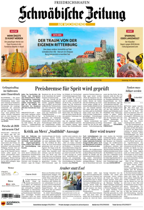 Cover of Schwaebische Zeitung (Friedrichshafen)