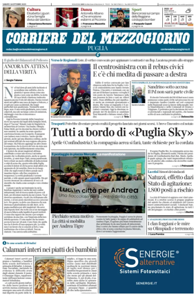 Cover of Corriere del Mezzogiorno (Puglia)