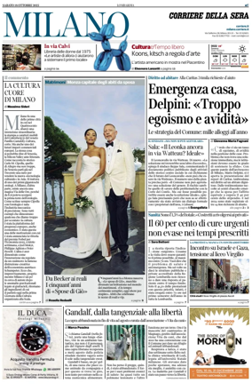 Cover of Corriere della Sera (Milano)