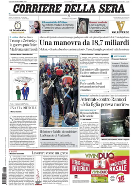 Cover of Corriere della Sera 