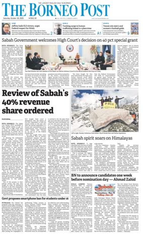 Cover of The Borneo Post (Sabah)