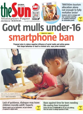 Cover of The Sun (Malaysia)
