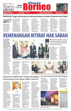 Cover of Utusan Borneo (Sabah)