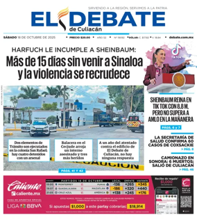 Cover of El Debate de Culiacán