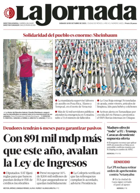 Cover of La Jornada