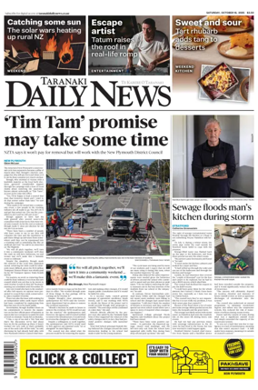 Cover of Taranaki Daily News