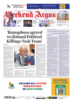 Cover of Weekend Argus (Saturday Edition)