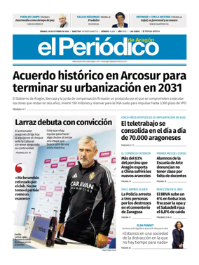 Cover of El Periódico Aragón