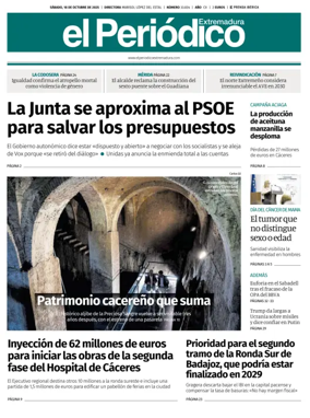 Cover of El Periódico Extremadura