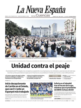 Cover of La Nueva España (Cuencas)