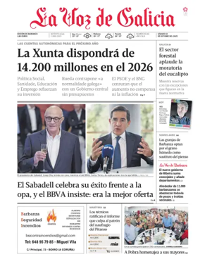 Cover of La Voz de Galicia (Barbanza)