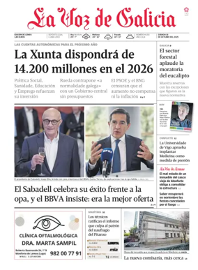 Cover of La Voz de Galicia (Monforte)