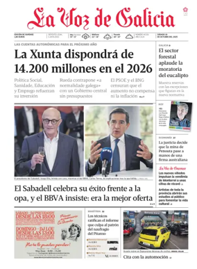 Cover of La Voz de Galicia (Ourense)