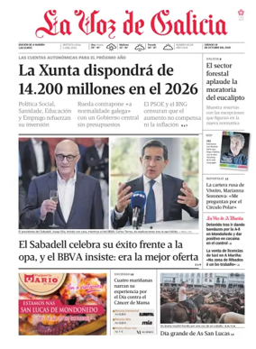 Cover of La Voz de Galicia (Viveiro)