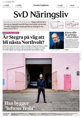 Cover of Svenska Dagbladet