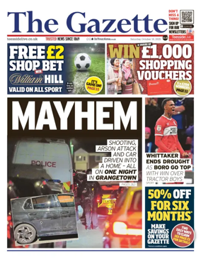 Cover of Teesside Evening Gazette