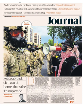Cover of The Guardian e-paper Journal