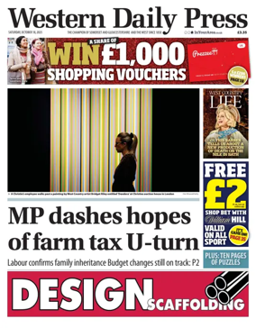 Cover of Western Daily Press (Saturday)