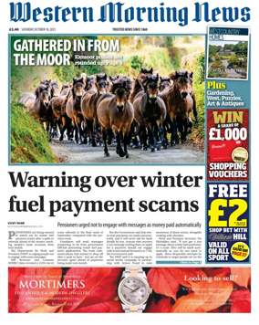 Cover of Western Morning News (Saturday)