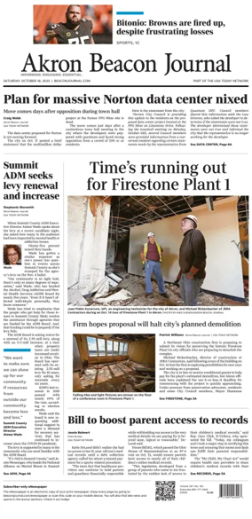 Cover of Akron Beacon Journal