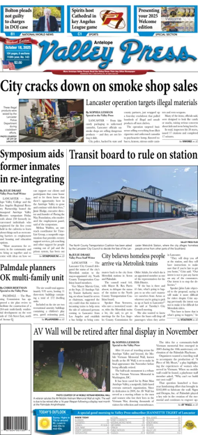 Cover of Antelope Valley Press