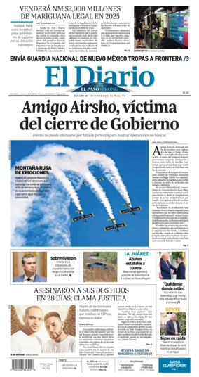 Cover of El Diario de El Paso