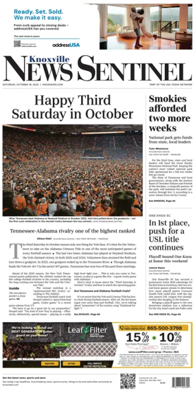 Cover of Knoxville News Sentinel