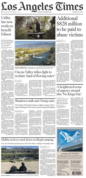 Cover of Los Angeles Times