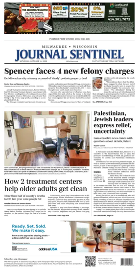 Cover of Milwaukee Journal Sentinel