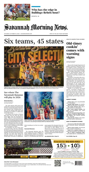 Cover of Savannah Morning News