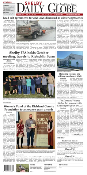 Cover of Shelby Daily Globe