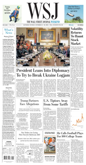 Cover of The Wall Street Journal