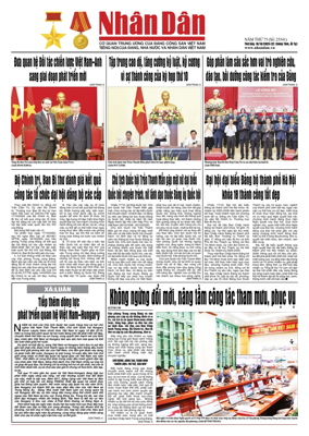 Cover of Nhan Dan newspaper