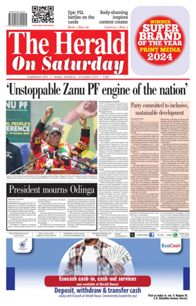 Cover of The Herald (Zimbabwe)