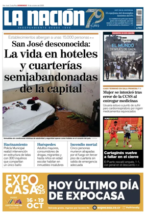 Cover of La Nacion (Costa Rica)