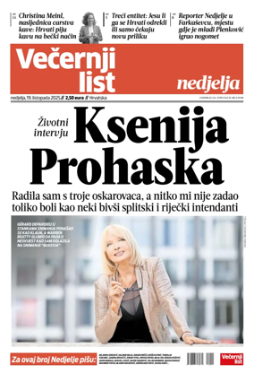 Cover of Vecernji list - Hrvatska