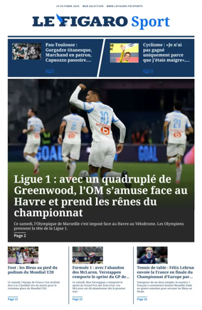 Cover of Le Figaro Sport