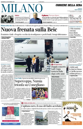 Cover of Corriere della Sera (Milano)