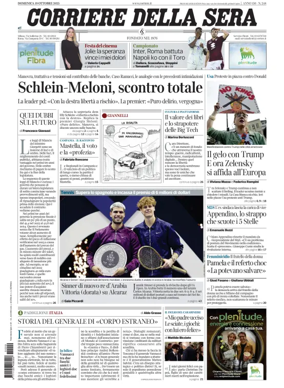 Cover of Corriere della Sera 