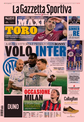 Cover of La Gazzetta dello Sport - Romana