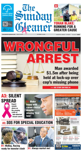 Cover of Jamaica Gleaner