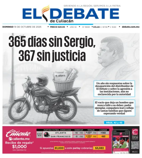 Cover of El Debate de Culiacán