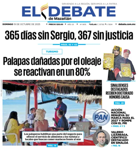 Cover of El Debate de Mazatlan