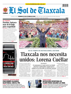 Cover of El Sol de Tlaxcala