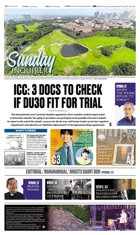 Cover of Philippine Daily Inquirer