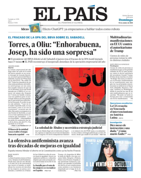Cover of El País (Galicia)