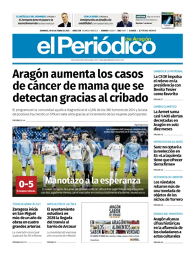 Cover of El Periódico Aragón
